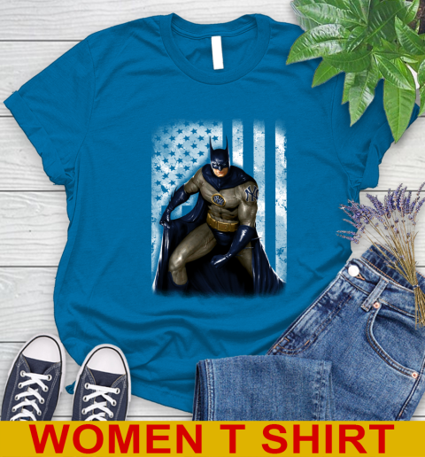 New York Yankees MLB Baseball Batman DC American Flag Shirt Women's T-Shirt - Image 9