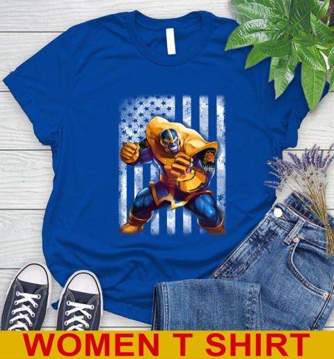 NBA Basketball Phoenix Suns Thanos Marvel American Flag Shirt Women's T-Shirt 10