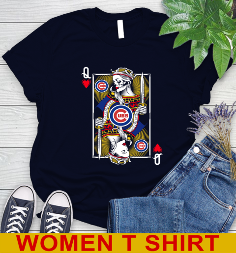 MLB Baseball Chicago Cubs The Queen Of Hearts Card Shirt Women s T
