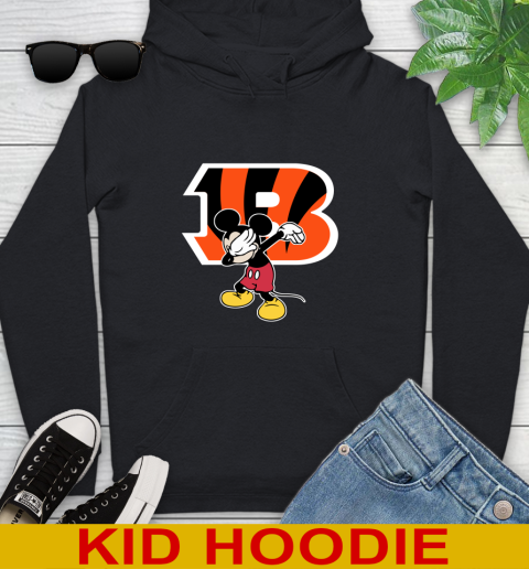 Cincinnati Bengals NFL Football Dabbing Mickey Disney Sports Youth Hoodie 2
