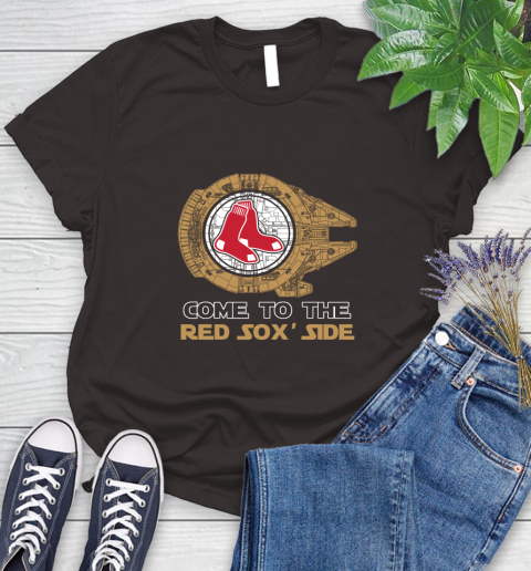 MLB Come To The Boston Red Sox Side Star Wars Baseball Sports Women's T-Shirt 11