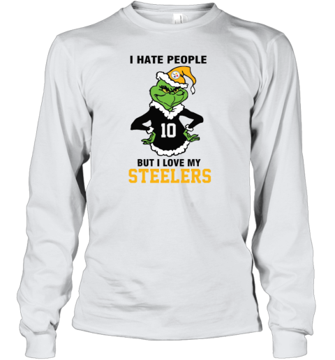 I Hate People But I Love My Steelers Pittsburgh Steelers NFL Teams Youth Long Sleeve