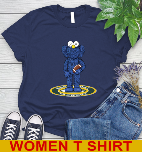 NFL Football Green Bay Packers Kaws Bff Blue Figure Shirt Women's T-Shirt 12
