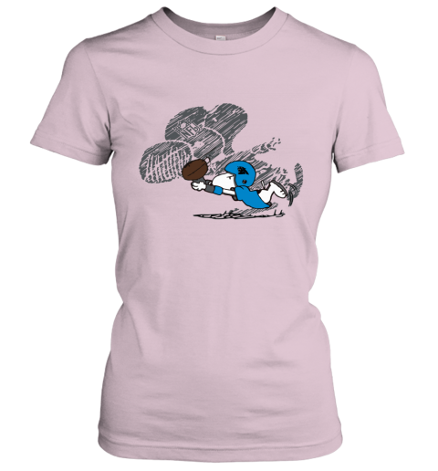 3qou carolina panthers snoopy plays the football game ladies t shirt 20 front light pink