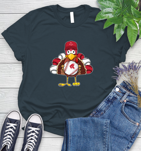 Boston Red Sox Turkey thanksgiving Women's T-Shirt 8