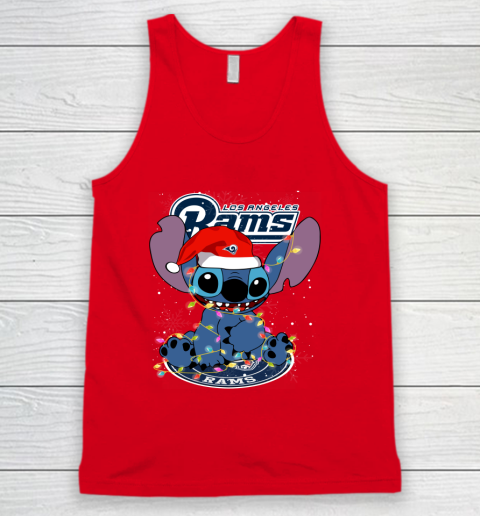 Los Angeles Rams NFL Football noel stitch Christmas Tank Top - Image 4
