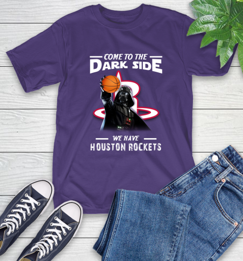 NBA Come To The Dark Side We Have Houston Rockets Star Wars Darth Vader Basketball T-Shirt 5