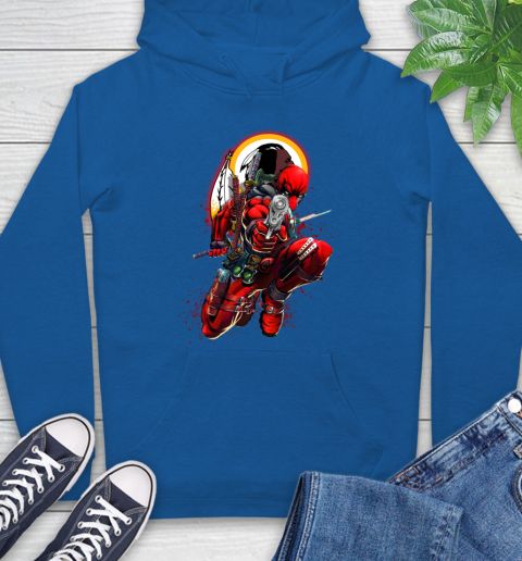 NFL Deadpool Marvel Comics Sports Football Washington Redskins Hoodie 9