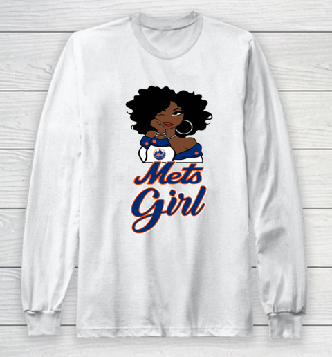 New York Metss Girl MLB Long Sleeve T-Shirt 2