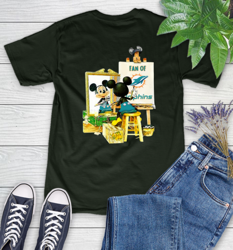 NFL Football Miami Dolphins Mickey Drawing Shirt 86