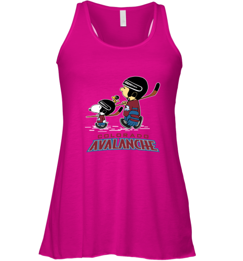 Let's Play Colorado Avalanche Ice Hockey Snoopy NHL Racerback Tank