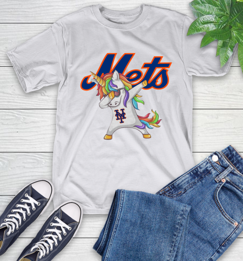New York Mets MLB Baseball Funny Unicorn Dabbing Sports T-Shirt 12