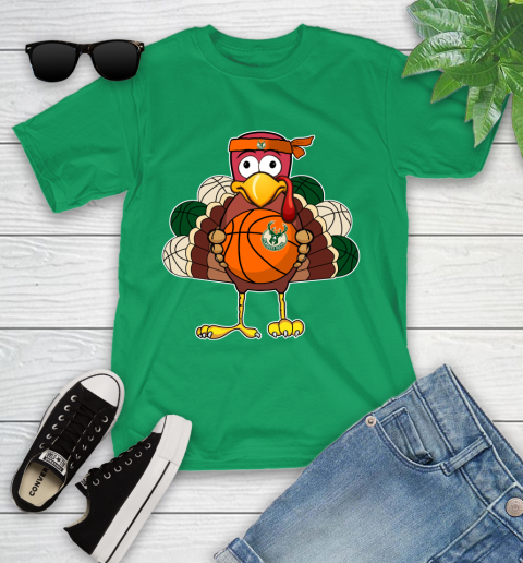 Milwaukee Bucks Turkey thanksgiving day Youth T-Shirt 6
