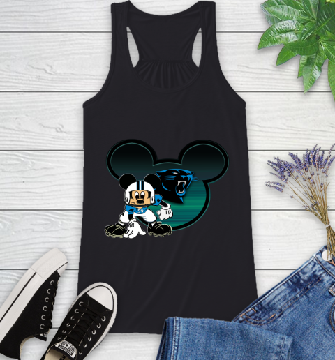NFL Carolina Panthers Mickey Mouse Disney Football T Shirt Racerback Tank 2