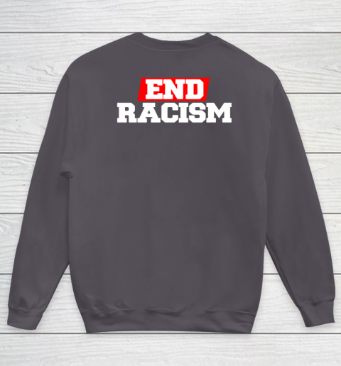NFL End Racism Print In Front And Back Youth Sweatshirt 13