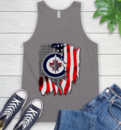 Winnipeg Jets NHL Hockey American Flag Tank Top 6