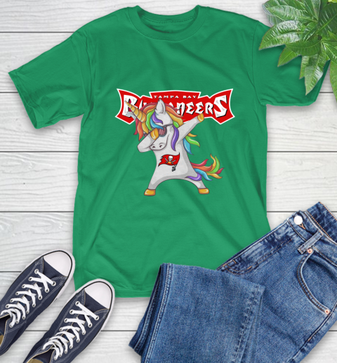 Tampa Bay Buccaneers NFL Football Funny Unicorn Dabbing Sports T-Shirt 7