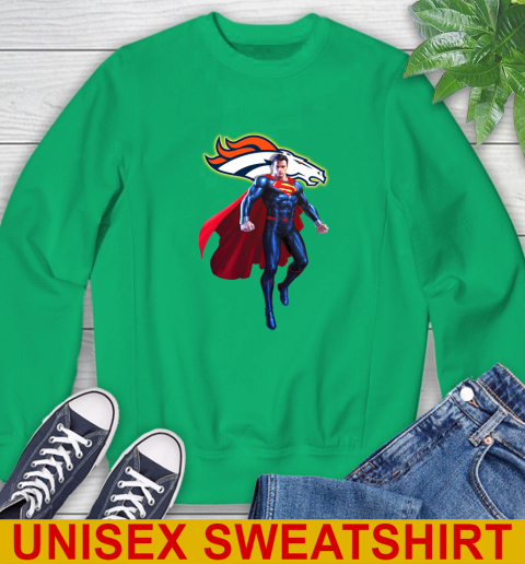 NFL Superman DC Sports Football Denver Broncos Sweatshirt 6