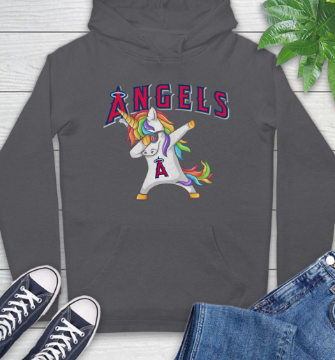 Los Angeles Angels MLB Baseball Funny Unicorn Dabbing Sports Hoodie 7