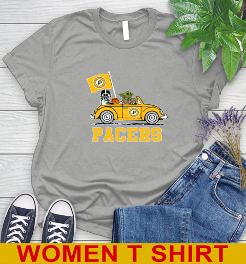 NBA Basketball Indiana Pacers Darth Vader Baby Yoda Driving Star Wars Shirt Women's T-Shirt 11