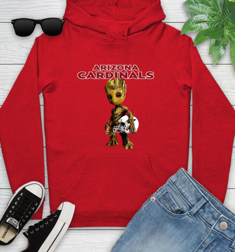 Arizona Cardinals NFL Football Groot Marvel Guardians Of The Galaxy Youth Hoodie 11