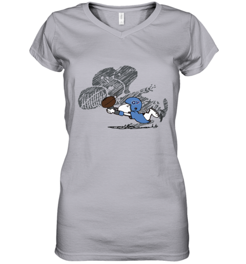 Tennessee Titans Snoopy Plays The Football Game c5l6 tennessee titans snoopy plays the football game women v neck t shirt 39 front sport grey