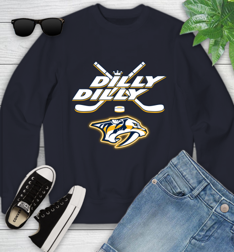 NHL Nashville Predators Dilly Dilly Hockey Sports Youth Sweatshirt 3