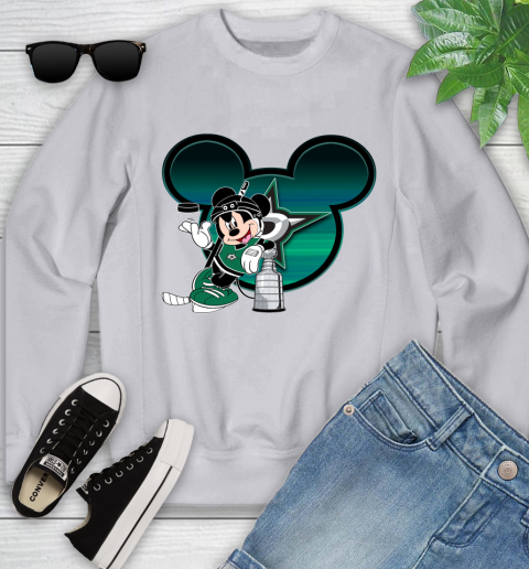 NHL Dallas Stars Stanley Cup Mickey Mouse Disney Hockey T Shirt Youth Sweatshirt 4