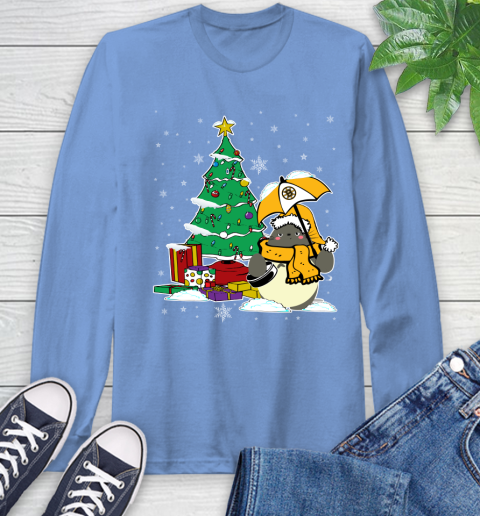 Boston Bruins NHL Hockey Cute Tonari No Totoro Christmas Sports Long Sleeve T-Shirt 12