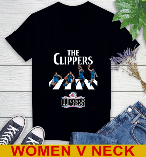 NBA Basketball LA Clippers The Beatles Rock Band Shirt Women's V-Neck T-Shirt
