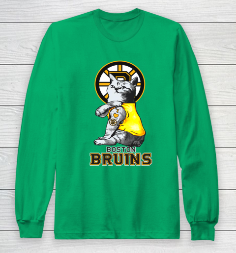 NHL My Cat Loves Boston Bruins Hockey Long Sleeve T-Shirt 4