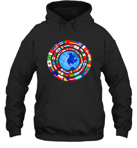 World Flags Countries Geography Earth Travel Gift Hoodie Hooded