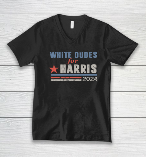 White Dudes For Kamala Harris V-Neck T-Shirt