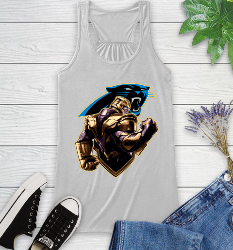 NFL Thanos Avengers Endgame Football Sports Carolina Panthers Racerback Tank