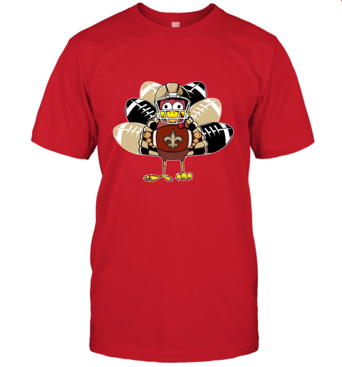 New Orleans Saints Turkey Football Thanksgiving Unisex Jersey Tee