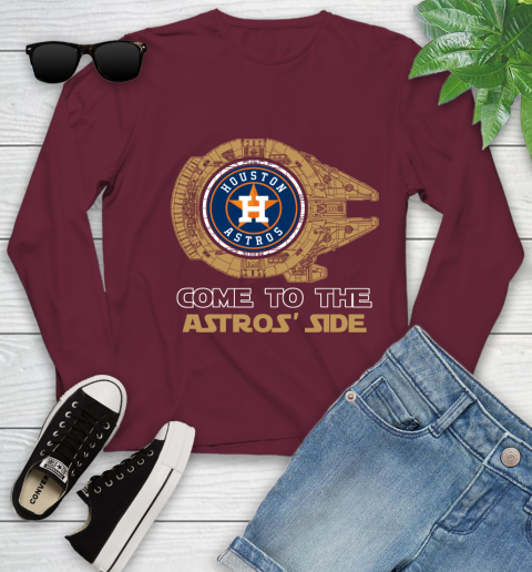 MLB Come To The Houston Astros Side Star Wars Baseball Sports Youth Long Sleeve 6
