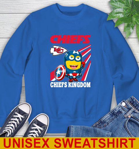 NFL Football Kansas City Chiefs Captain America Marvel Avengers Minion Shirt Sweatshirt 11