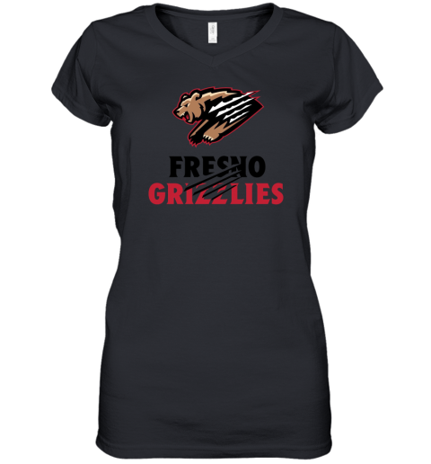 MiLB Fresno Grizzlies Women's V-Neck T-Shirt