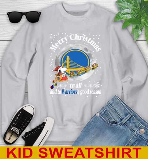 Golden State Warriors Merry Christmas To All And To Warriors A Good Season NBA Basketball Sports Youth Sweatshirt 3