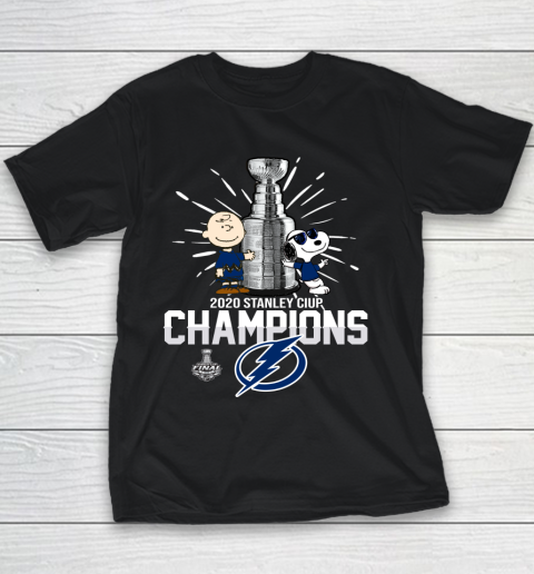 2020 Stanley Cup Champion Tampa Bay Lightning Snoopy Youth T-Shirt