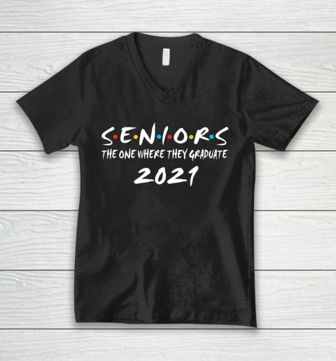 Father gift shirt Seniors Where They Graduate Class of 2021 T Shirt V-Neck T-Shirt