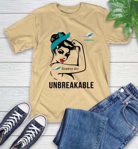 NFL Miami Dolphins Girl Unbreakable Football Sports T-Shirt 6