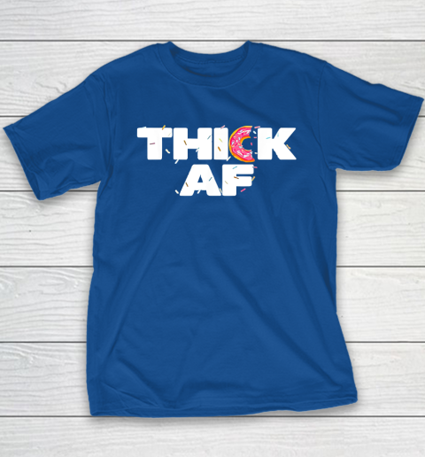 Thick AF Funny Donut Fitness Weightlifting Youth T-Shirt 6