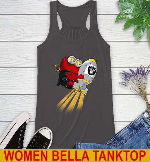 NFL Football Oakland Raiders Deadpool Minion Marvel Shirt Racerback Tank 11 NFL Football Oakland Raiders Deadpool Minion Marvel Shirt Racerback Tank - Image 11