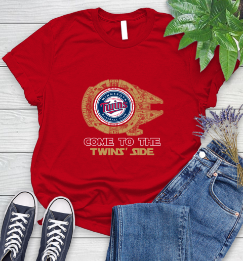 MLB Come To The Minnesota Twins Side Star Wars Baseball Sports Women's T-Shirt 13