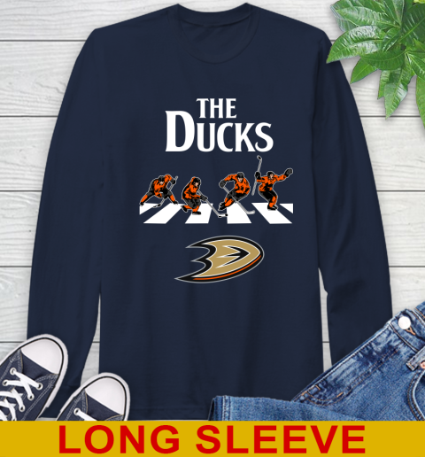 NHL Hockey Anaheim Ducks The Beatles Rock Band Shirt Long Sleeve T-Shirt 3