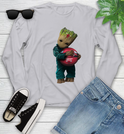 NBA Groot Guardians Of The Galaxy Basketball Sports Chicago Bulls Youth Long Sleeve 5