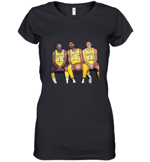 Elgin Baylor x Snoop Dogg x Jerry West Funny Women's V-Neck T-Shirt