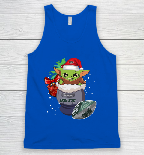 New York Jets Christmas Baby Yoda Star Wars Funny Happy NFL Tank Top 5