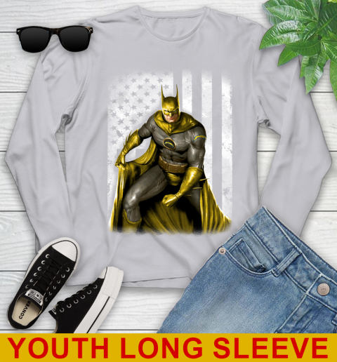 Los Angeles Chargers NFL Football Batman DC American Flag Shirt Youth Long Sleeve 5